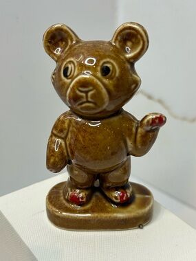 Vintage Made in Japan Ceramic Teddy Bear Figurine Retro Collectible